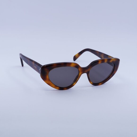 Celine CL40286I 53A Sunglasses Blonde Havana Cat Eye Frame, Smoke Lenses - Picture 1 of 10
